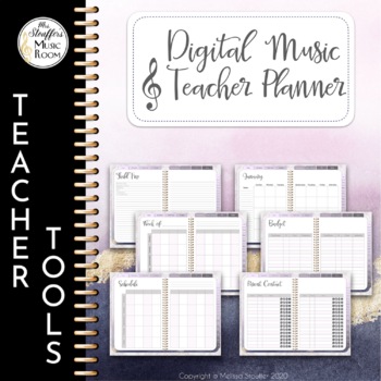 Preview of Digital Music Teacher Planner