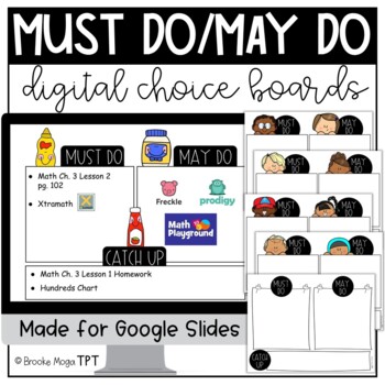 Preview of Digital Must Do May Do Catch Up Choice Board for Google Slides™ 