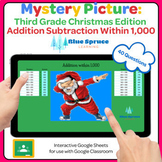 Digital Mystery Picture: 3rd Grade Christmas Addition & Su