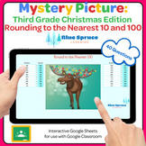Digital Mystery Picture: 3rd Grade Rounding to the Nearest