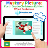 Digital Mystery Picture: 3rd Grade Word Problems Christmas