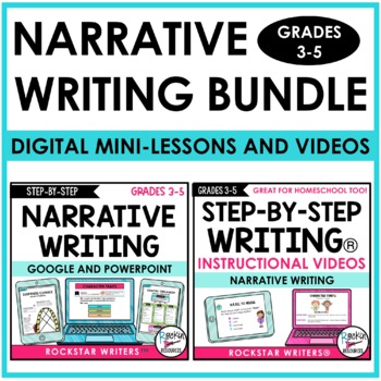 Preview of Digital Narrative Writing Unit | Narrative Writing Mini-Lesson Videos Bundle