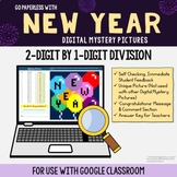 Digital New Year Math 2-Digit by 1-Digit Division Google C