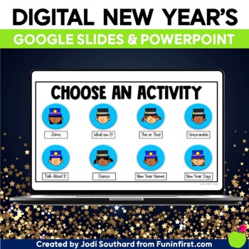 Preview of Digital New Year's Party | Games and Activities | Google Meet Zoom