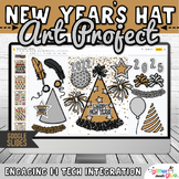 Digital New Year's Resolution 2024 Craft: Party Hat Activi