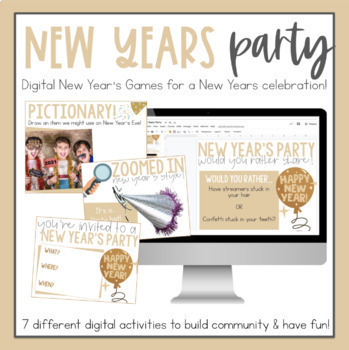 Preview of Digital New Years Party  l  Morning Meeting Activities