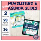 Digital Newsletters and Agenda Slides Bundle