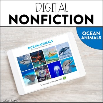 Preview of Distance Learning Nonfiction Comprehension Passages: Ocean Animals