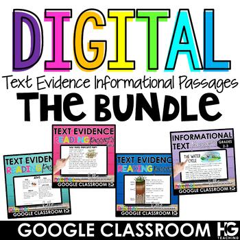 Preview of Digital Nonfiction Reading Passages THE BUNDLE | Distance Learning | Google