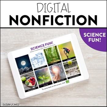 Preview of Distance Learning Nonfiction Comprehension Passages: Science Fun