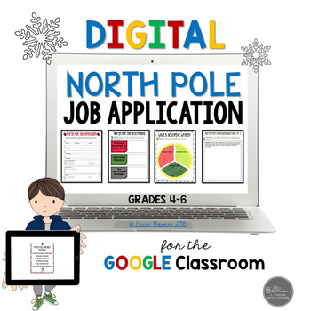 Preview of Digital North Pole Job Application Writing Unit
