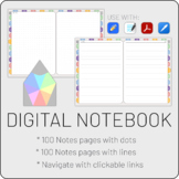 Digital Notebook - 200 pages of lines and dots