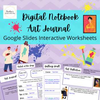 Preview of Digital Notebook "Art Journal" interactive google slides
