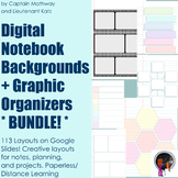 Digital Notebook Backgrounds BUNDLE for Google Drive-Paper
