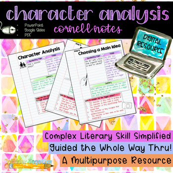 Preview of Digital Notebook: Character Analysis