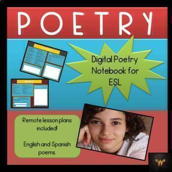 Preview of Digital Notebook - ESL Poetry Introduction - Test Prep