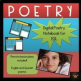 Digital Notebook - ESL Poetry Introduction - Test Prep