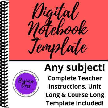 Preview of Digital Notebook - Google Slides Notebook Template For Any Subject Area