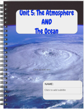 Preview of Digital Notebook Oceanography:  Unit 5: "The Atmosphere and the Ocean"