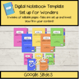 Digital Notebook TEMPLATE for Wonders McGraw Hill Reading