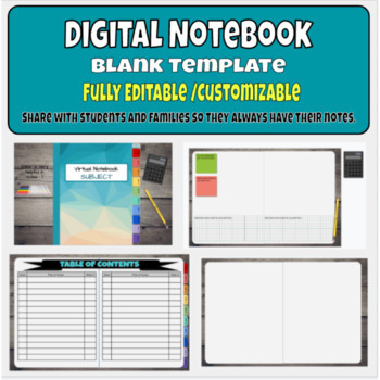 Preview of Digital Notebook Template