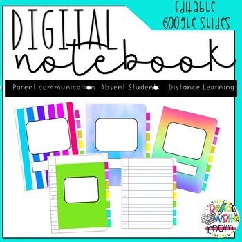 Digital Notebook Template (Google Slides) by Read Write Room TpT