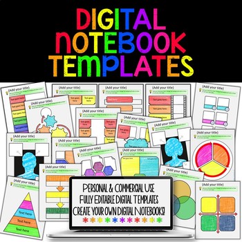Preview of Digital Notebook Templates for Paperless Classrooms and Google Drive™