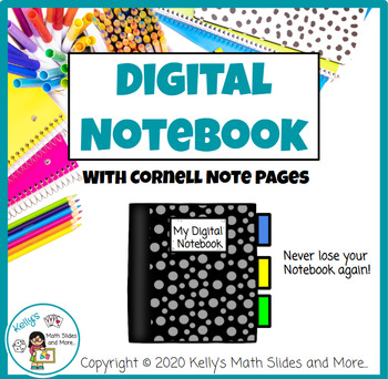 Preview of Digital Notebook with Cornell Note Pages