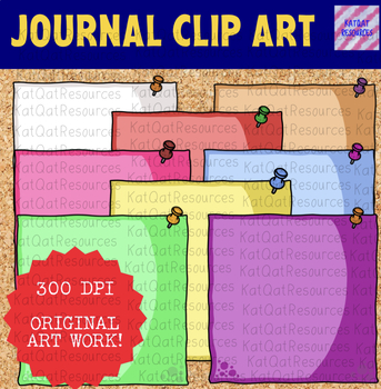 Preview of Digital Notes / Journal Square Push Pin