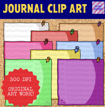 Digital Notepaper / Journal Clip Art - Colour Round Push Pin Clip Art