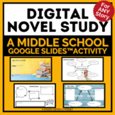 Digital Novel Study Project for Middle School with ANY Sto