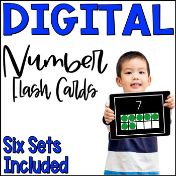 Preview of Digital Number Flash Cards Distance Learning