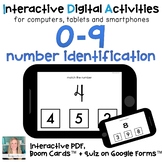 Digital ⋅ Number Matching ⋅ Interactive PDF, Boom Cards, a