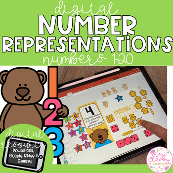 Preview of Digital Number Representation to 20 - SeeSaw, Google Slides & PowerPoint