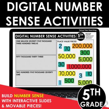 Preview of 5th Grade Math Centers Digital Number Sense Activities Mental Math