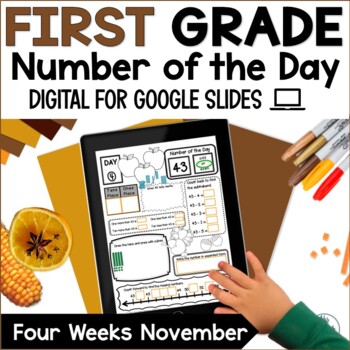Preview of Digital Number Sense Activities | Number of the Day for Google Slides November