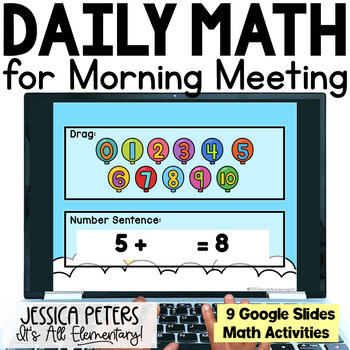 Preview of Daily Math for Morning Meeting | Number Sense Activities for Google Classroom