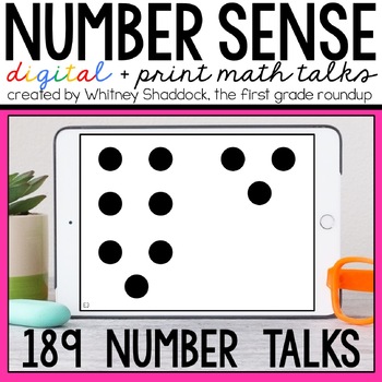 Preview of Kindergarten Number Talks Printable and Digital for Building Number Sense