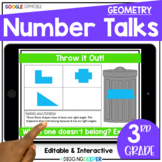 Digital Number Talks Third Grade GEOMETRY Math WarmUps