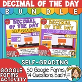 Digital Decimal of the Day BUNDLE - Self Grading Google Forms
