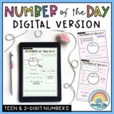 Digital Number of the Day | First Grade | Distance Learning
