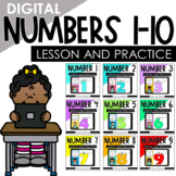 Digital Numbers 1-10 Practice | Numbers to 10 Boom Cards S