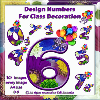 Preview of Digital Numbers decorate classroom - Balloon