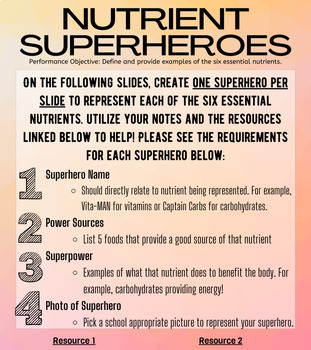 Digital Nutrient Superheroes Volume 2 by Learn With Luna | TPT