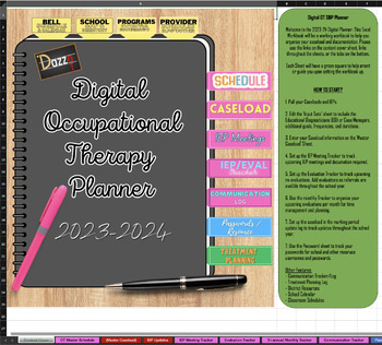 Preview of Digital Occupational Therapy Planner (Excel)