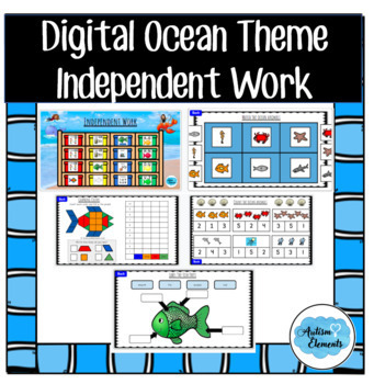 Preview of Digital Ocean Theme Activities- Summer- Beach- SPED & Autism Resources