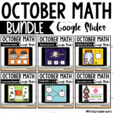 Digital October Math Centers on Google Slides BUNDLE | Dis