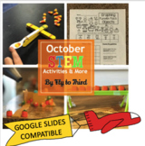 Digital October stem challenges, graphing, craftivity, and