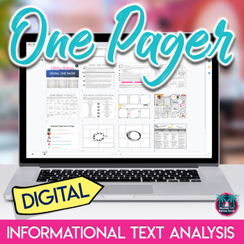 Preview of Digital One Pager for Informational Texts and Nonfiction Analysis