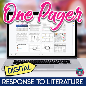 Preview of Digital One Pager for Literary Analysis